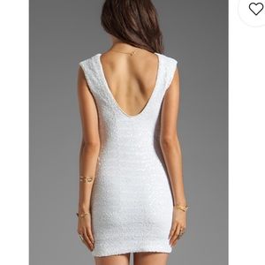 White Sequin Dress - Bardot